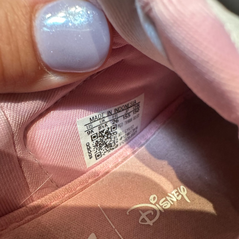 adidas Kids Sneakers with Minnie Mouse - White and Gold - Picture 5 of 7